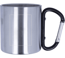 Tazza in metallo e impugnatura a moschettone